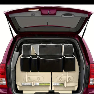 Planet Gates Black 1pc Car Trunk Storage Bag, Car Storage Box, Car Rear Seat Back Hanging Bag, Car Storage Bag