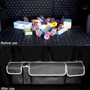 Planet Gates Black 1pc Car Trunk Storage Bag, Car Storage Box, Car Rear Seat Back Hanging Bag, Car Storage Bag