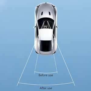 Planet Gates Black 1pc Car Wide Angle Rearview Mirror Curved Large View Interior Mirror Blind Spot Auxiliary Mirror - Suitable For Family Car SUV Truck