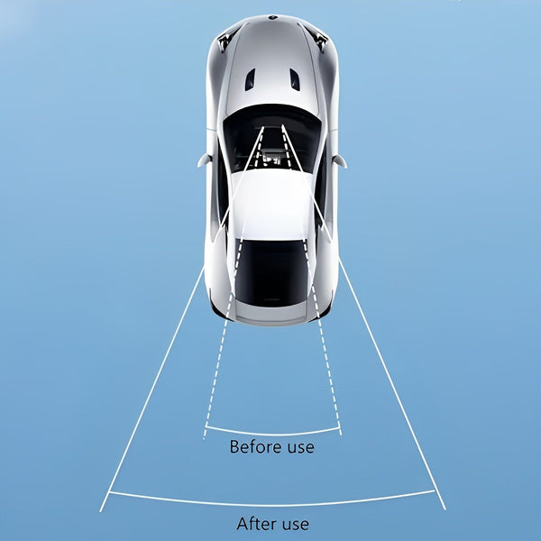 Planet Gates Black 1pc Car Wide Angle Rearview Mirror Curved Large View Interior Mirror Blind Spot Auxiliary Mirror - Suitable For Family Car SUV Truck