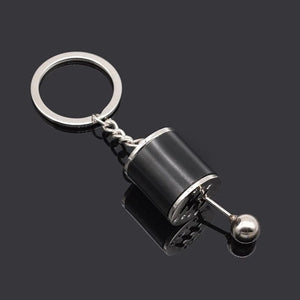 Planet Gates Black 1pc Creative Car Gear Box Keychain, Six-Speed Manual Shift Gear Key Chain Car Refitting Metal Pendant Car Key Ring