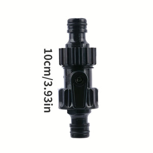 Planet Gates Black 1pc Durable Garden Hose Pipe Shut-Off Valve Hose Pipe Quick Connector Fitting Connector For Gardening Irrigation