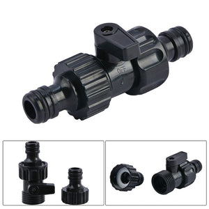 Planet Gates Black 1pc Durable Garden Hose Pipe Shut-Off Valve Hose Pipe Quick Connector Fitting Connector For Gardening Irrigation