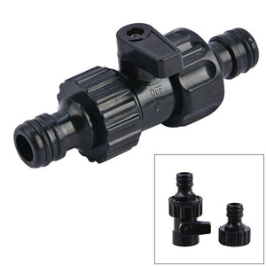 Planet Gates Black 1pc Durable Garden Hose Pipe Shut-Off Valve Hose Pipe Quick Connector Fitting Connector For Gardening Irrigation