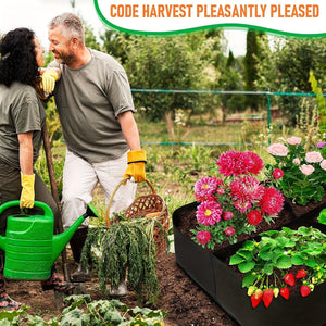 Planet Gates Black 1pc Fabric Raised Garden Bed, Garden Grow Bed Bag For Growing Herbs Flowers Vegetables, Breathable Planter Raised Bed, Rectangle Planting Container For Outdoor Gardening