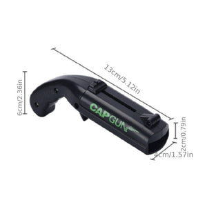Planet Gates Black 1pc Funny Cap Gun Bottle Opener with Corkscrew - Perfect for Home Bar, Party, and Wedding Favors