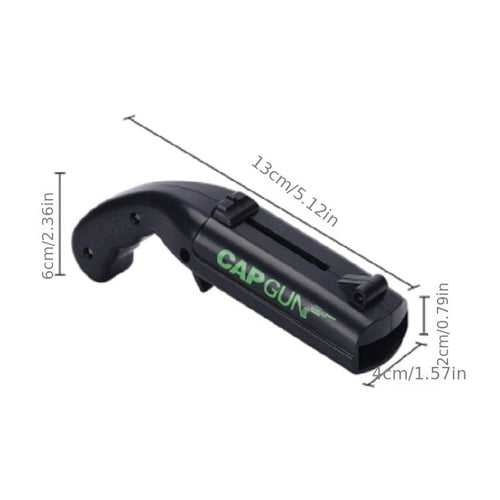 Planet Gates Black 1pc Funny Cap Gun Bottle Opener with Corkscrew - Perfect for Home Bar, Party, and Wedding Favors