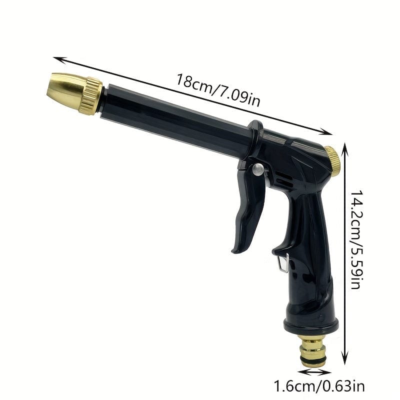 Planet Gates Black 1pc High-Pressure Car Washing Water Gun Washing Spray Adjustable Garden Watering Artifact Garden Water Hose