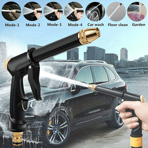 Planet Gates Black 1pc High Pressure Water Gun For Car & Floor Washing, Hose Nozzle For Gardening, Yard Supplies