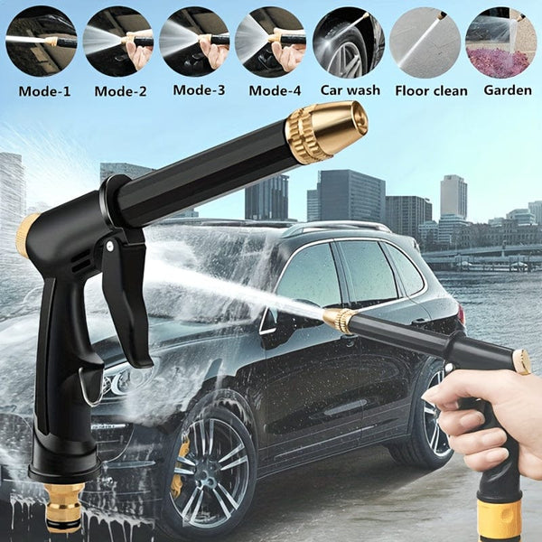 Planet Gates Black 1pc High Pressure Water Gun For Car & Floor Washing, Hose Nozzle For Gardening, Yard Supplies