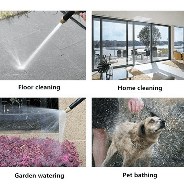 Planet Gates Black 1pc High Pressure Water Gun For Car & Floor Washing, Hose Nozzle For Gardening, Yard Supplies