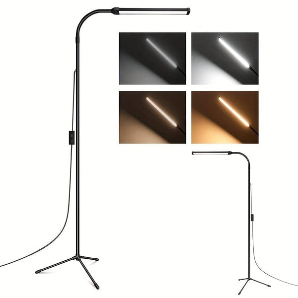 Planet Gates Black 1pc Led Floor Lamp, For Eyelash Extensions Craft Task Lamps, Floor Standing Light, Adjustable Gooseneck Dimmable Lash Light, LED Lamp, For Eyelash Facial Spa Salon/Makeup