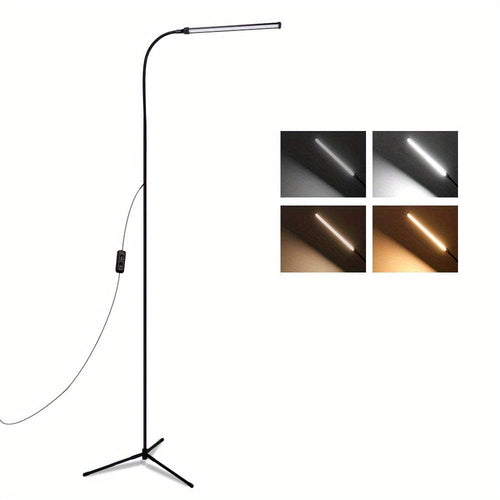 Planet Gates Black 1pc Led Floor Lamp, For Eyelash Extensions Craft Task Lamps, Floor Standing Light, Adjustable Gooseneck Dimmable Lash Light, LED Lamp, For Eyelash Facial Spa Salon/Makeup