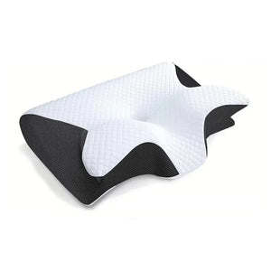 Planet Gates Black 1pc Memory Foam Cervical Pillow, 2 in 1 Ergonomic Contour Orthopedic Pillow for Neck Pain, Contoured Support Pillows,Neck Pillow