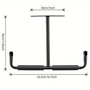 Planet Gates Black 1pc Metal Garage Storage Hook Rack, Wall/Ceiling Installation, Heavy Duty Practical Hook, Ladder Hook, Suitable For Hanging Hoses, Wood, And Other Bulky Items, For Garden Garage Warehouse Workshop