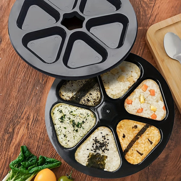 Planet Gates Black 1pc Plastic Sushi Mold, Pressed Rice Mold, 6-Cavity Rice Ball Bento Pressed Mold, Utility Kitchen Accessories, DIY Supplies, Kitchen Supplies, Dinnerware Accessories