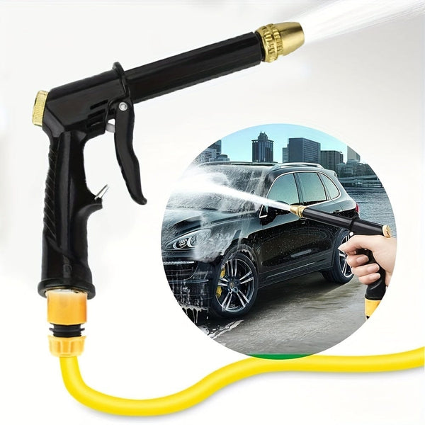 Planet Gates Black 1pc, Portable High Pressure Water Hose Nozzle Spray, Adjustable Garden Hose Nozzle Spray Car Washing And Pet Cleaning Tools