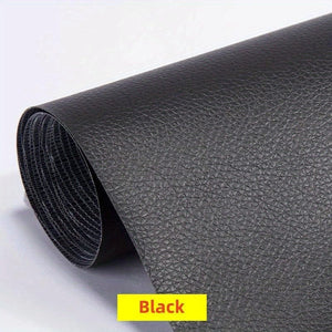 Planet Gates Black 1pc, Self Adhesive Leather, For Sofa Repair Patch Furniture Table Chair Sticker, Seat Bag Shoe Bed Fix Mend PU Artificial Leather Skin, Home Accessories