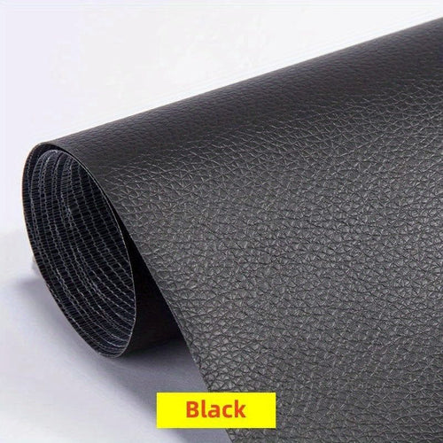 Planet Gates Black 1pc, Self Adhesive Leather, For Sofa Repair Patch Furniture Table Chair Sticker, Seat Bag Shoe Bed Fix Mend PU Artificial Leather Skin, Home Accessories