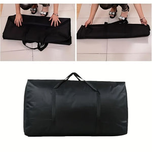 Planet Gates Black 1pc Sturdy Extra Large Storage Bag For Moving, Travelling, And Dormitory - Durable Duffle Bag With Double Zippers And Reinforced Handles