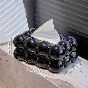 Planet Gates Black 1pc, Tissue Box Holder, Desktop Tissue Holder, Tissue Box Cover, Cloud Shaped Tissue Box, Decorative Tissue Holder, Creative Tissue Box For Home Kitchen Bedroom Living Room Dining Room, Plastic Home Storage Box