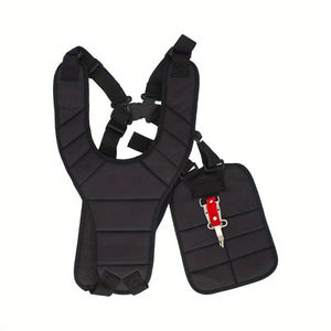 Planet Gates Black 1pc Trimmer Shoulder Strap Comfort Double Shoulder Harness Strap Weed Eater Strap With Durable Nylon Belt Adjustable For Brush Cutter Trimmer Lawn Mower Parts