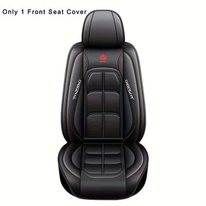 Planet Gates Black 1pc Universal Car Seat Covers PU Leather Seat Covers Cushion Car Seat Protector Mat For Sedan SUV Car Accessories (Only 1 Front Seat Cover)