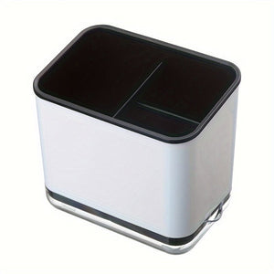 Planet Gates Black 1pc Utensil Holder, Cutlery Drainer Sink Caddy, Chopsticks Holder Spoon Chopsticks Fork Drain Rack, Basket Storage Holder Organizer, Compartment Box, Kitchen Storage Items