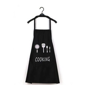 Planet Gates Black 1pc Waterproof And Oil-proof Apron With Pockets - Hand Wipeable Apron For Women And Men - 27.5in X 26.8in - Stay Clean And Protected While Cooking
