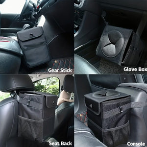 Planet Gates Black 1pc Waterproof Car Trash Can With Lid, Car Seat Back Hanging Storage Bag - Car Trash Organizer