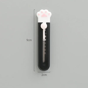 Planet Gates black 2 Cute Cat Paw Utility Knife Lovely Wing Bowknot Style Open Box Cutter Letter Envelope Opener Mail Knife School Office Supplies
