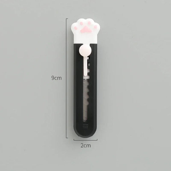 Planet Gates black 2 Cute Cat Paw Utility Knife Lovely Wing Bowknot Style Open Box Cutter Letter Envelope Opener Mail Knife School Office Supplies