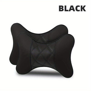Planet Gates Black / 2 Headrest 2pcs Automobile Seat Comfort Kit: Hip Waist Pad, Neck Pillow & Headrest Pressure Relief Pad