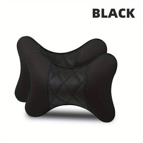 Planet Gates Black / 2 Headrest 2pcs Automobile Seat Comfort Kit: Hip Waist Pad, Neck Pillow & Headrest Pressure Relief Pad