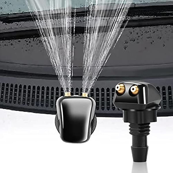 Planet Gates Black / 2 PCS #2 Vehicle's Windshield Washer Nozzle With 2pcs Straight Pillar Nozzle