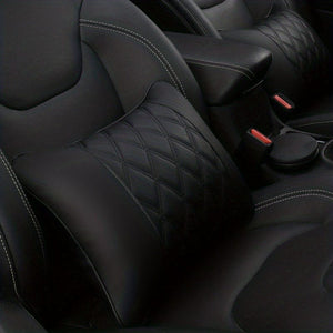 Planet Gates Black / 2 Waists 2pcs Automobile Seat Comfort Kit: Hip Waist Pad, Neck Pillow & Headrest Pressure Relief Pad