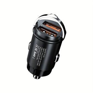 Planet Gates Black 200w Car Fast Charger Car Charger Metal Car Charger Dual USB Car Charger Fast Charger Mini Fast Charger Pull Ring Car Charger Qc Fast Charger