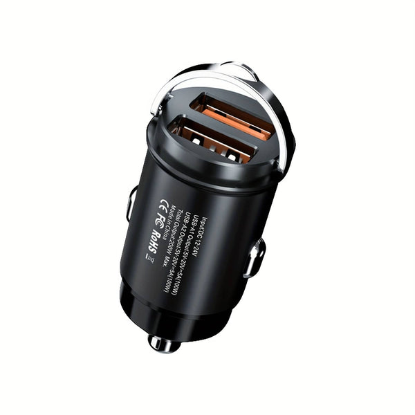 Planet Gates Black 200w Car Fast Charger Car Charger Metal Car Charger Dual USB Car Charger Fast Charger Mini Fast Charger Pull Ring Car Charger Qc Fast Charger