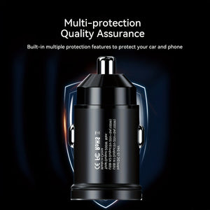 Planet Gates Black 200w Car Fast Charger Car Charger Metal Car Charger Dual USB Car Charger Fast Charger Mini Fast Charger Pull Ring Car Charger Qc Fast Charger