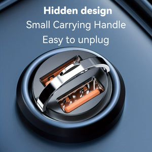 Planet Gates Black 200w Car Fast Charger Car Charger Metal Car Charger Dual USB Car Charger Fast Charger Mini Fast Charger Pull Ring Car Charger Qc Fast Charger