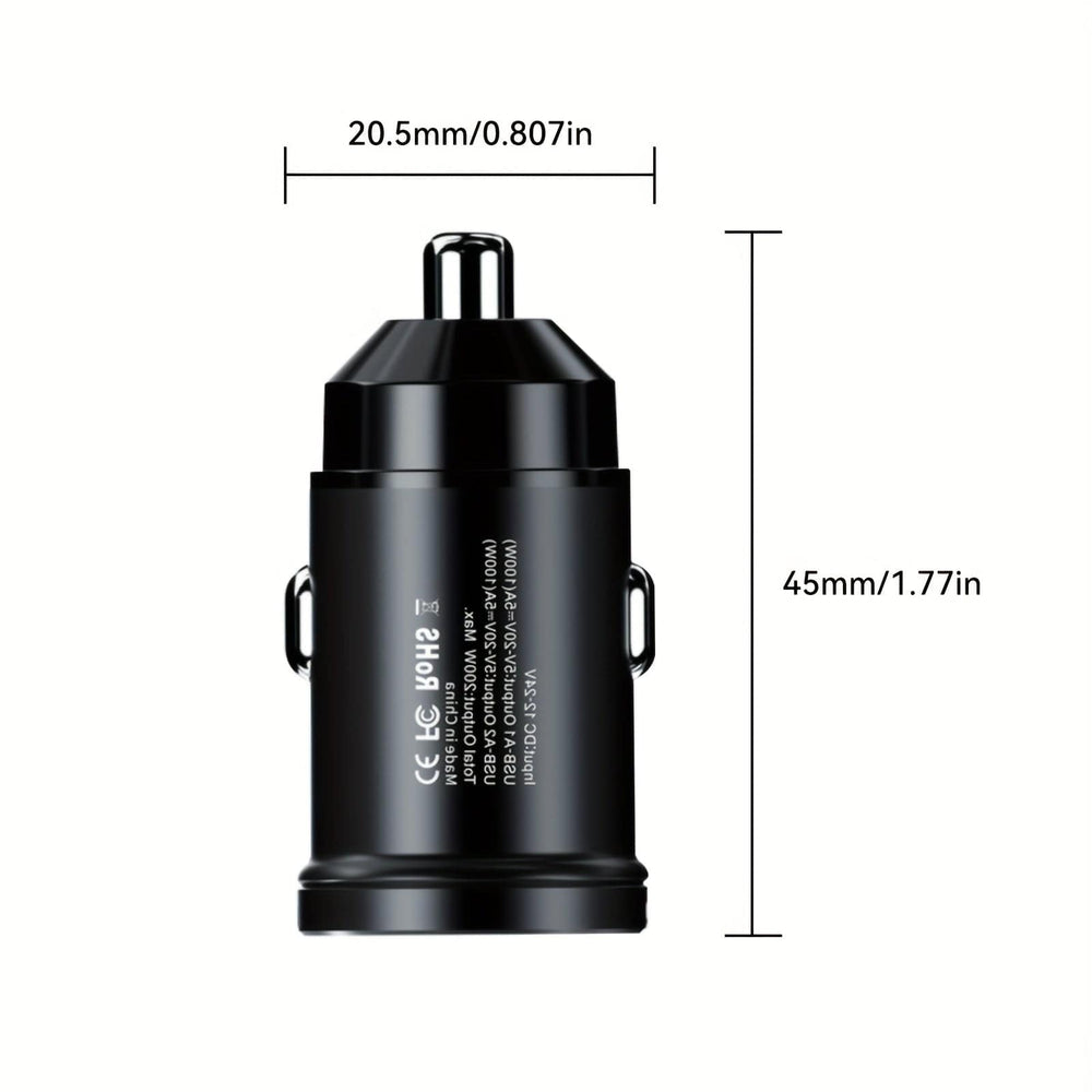 Planet Gates Black 200w Car Fast Charger Car Charger Metal Car Charger Dual USB Car Charger Fast Charger Mini Fast Charger Pull Ring Car Charger Qc Fast Charger