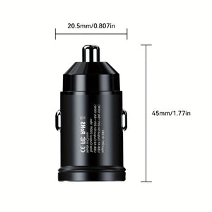 Planet Gates Black 200w Car Fast Charger Car Charger Metal Car Charger Dual USB Car Charger Fast Charger Mini Fast Charger Pull Ring Car Charger Qc Fast Charger