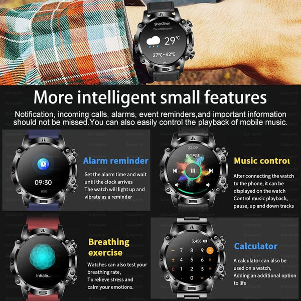 Planet Gates Black 2024 AI Medical Diagnosis Smart Watch Bluetooth Call Blood Sugar Blood Lipid Uric Acid Monitor HRV ECG Smartwatch For Men Women