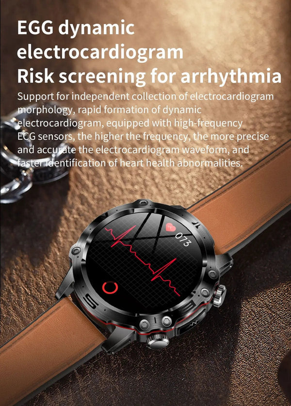 Planet Gates Black 2024 AI Medical Diagnosis Smart Watch Bluetooth Call Blood Sugar Blood Lipid Uric Acid Monitor HRV ECG Smartwatch For Men Women