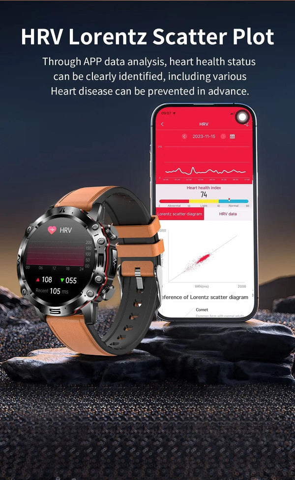 Planet Gates Black 2024 AI Medical Diagnosis Smart Watch Bluetooth Call Blood Sugar Blood Lipid Uric Acid Monitor HRV ECG Smartwatch For Men Women