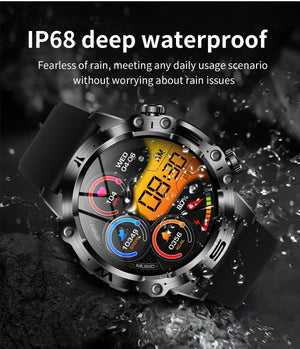Planet Gates Black 2024 AI Medical Diagnosis Smart Watch Bluetooth Call Blood Sugar Blood Lipid Uric Acid Monitor HRV ECG Smartwatch For Men Women