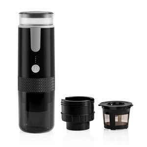 Planet Gates Black 2024 New Portable Coffee Machine Coffee Maker Electric Capsule Ground Coffee Brewer Fit For Coffee Powder and Coffee Capsul