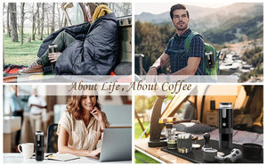 Planet Gates Black 2024 New Portable Coffee Machine Coffee Maker Electric Capsule Ground Coffee Brewer Fit For Coffee Powder and Coffee Capsul