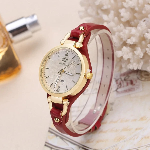 Planet Gates black 2024 Quartz Watch Women PU Leather Thin Strap Wristwatch Ladies Watches Solid Color Fashion Women Gift Watch Relojes Para Mujer