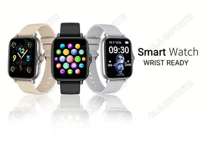 Planet Gates Black 2024 Smart Watch For Men Women Gift Full Touch Screen Sports Fitness Watches Bluetooth Calls Digital Smartwatch Wristwatch Men's